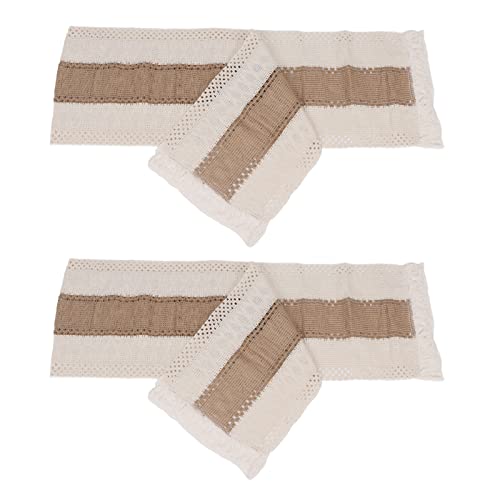 OKOVO Tischläufer aus Leinen, elegant, gestreift, integriert, maschinenwaschbar, rustikaler Tischläufer, Couchtische, Feiertagsdekoration OKOVO Tischläufer aus Leinen, elegant, gestreift, integriert, maschinenwaschbar, rustikaler Tischläufer, Couchtische, Feiertagsdekoration von OKOVO