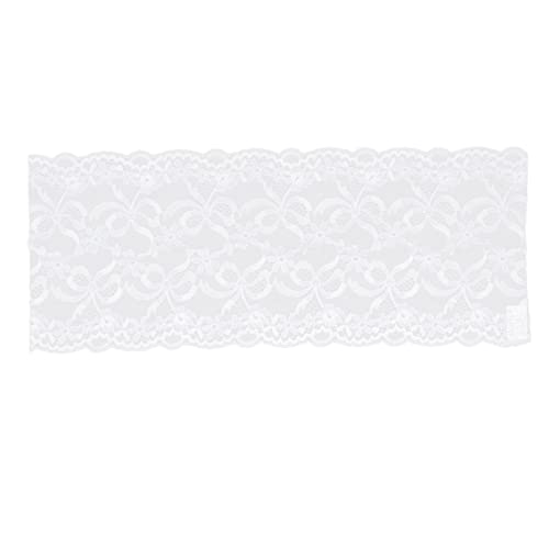 Spitzenbänder breit 10 Meter elastischer sicherer Einfacher Betrieb Eleganzkleidung Accessoires (Weiß) von OKOVO