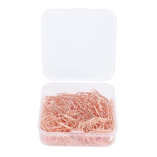 Sternförmige Büroklammern, niedlich, Edelstahl, für Büro, Zuhause, Schule (Roségold) von OKOVO