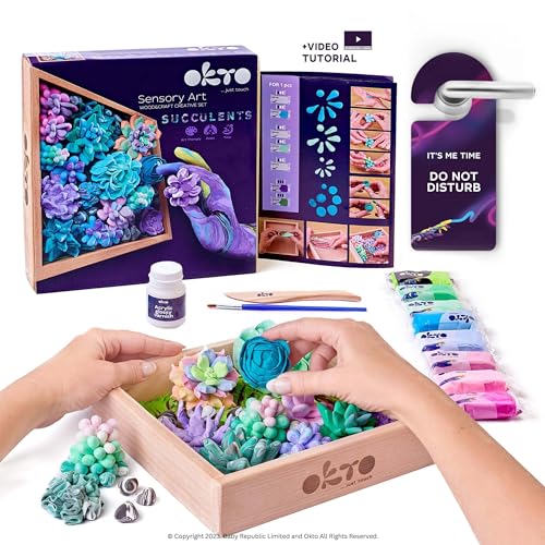 OKTO Art Kit Tenderness | Sukkulenten Kunstset 3D für Home Wall Decor | Bastelsets für Erwachsene UK und Jugendliche | Bastelbox mit Modelliermasse für Sukkulenten | Hobby-Kits Sukkulenten DIY Kunst OKTO Art Kit Tenderness | Sukkulenten Kunstset 3D für Home Wall Decor | Bastelsets für Erwachsene UK und Jugendliche | Bastelbox mit Modelliermasse für Sukkulenten | Hobby-Kits Sukkulenten DIY Kunst von OKTO