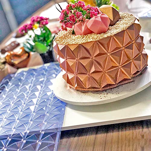 Torten Schablonen, Kuchen Dekoration Schablonen, DIY Transparente Kunststoff Kuchenform Schokolade Küche Backform Kuchen Deko Hausgemachte Werkzeuge von OKUGAIYA