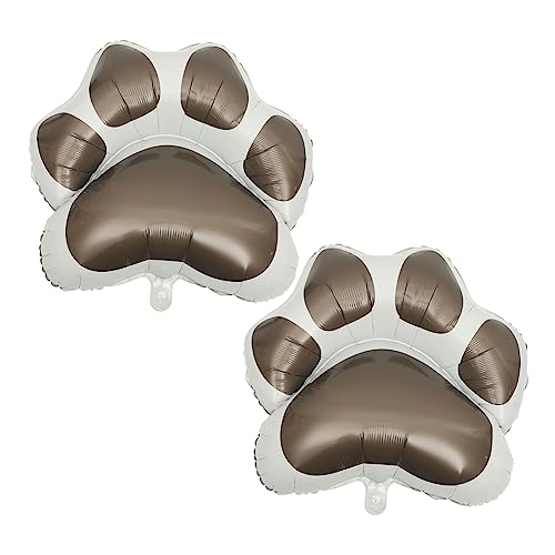4 Stück Hundepfote Ballon Partyballons Heliumtanks für Ballons Haustier wohnungsdeko wohnraumdeko Hundepfoten-Modellierballons Partyzubehör für Hundegeburtstage Aluminiumfolie Grey OKUMEYR von OKUMEYR