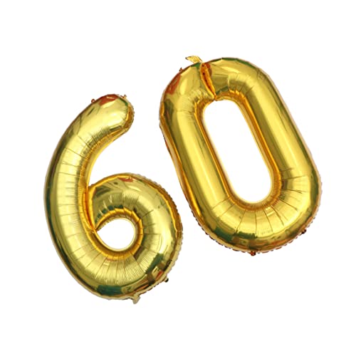 OKUMEYR 40 Ballons Zum 60. Geburtstag Aus Aluminiumfolie Partydekorationen Große Jumbo-folienballons Für Geburtstage Hochzeiten Feiertage Geschäftsveranstaltungen von OKUMEYR