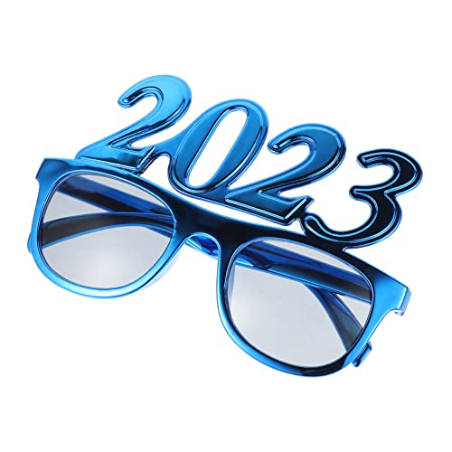 OKUMEYR 1 Paar Neujahrszahl Sonnenbrillen Lustige Partybrille für Silvester Feiern Fotorequisiten für Unvergessliche von OKUMEYR