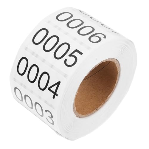 OKUMEYR 1 Rolle Nummerierte Etiketten Selbstklebende Aufkleber für Inventarverwaltung Lösung zur Dokumentensortierung und Produktidentifikation von OKUMEYR
