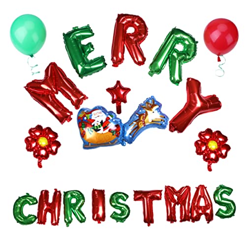 OKUMEYR Frohe Weihnachten Themen Ballons Set 1 Set Santa Brief Aluminium Folie Urlaub Party Dekorationen Kit von OKUMEYR