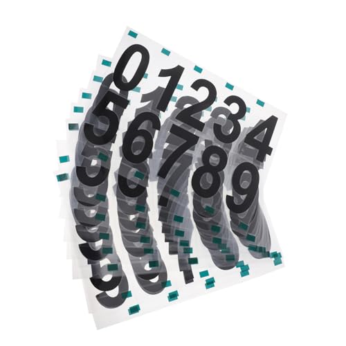 OKUMEYR 10 Sets Garagennummernschild Briefkastenaufkleber Pvc Digitale Nummer Außennummernaufkleber Aufklebernummern Kleine Selbstklebende Nummernetiketten Reflektierende Wasserdichte von OKUMEYR