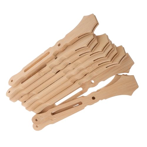OKUMEYR 10 Stück Fächerstäbe für Diy Handfächer Griffe für Hochzeiten Robuste Handarbeitsmaterialien Dekorative Fächer für Bastelprojekte Zeitloses Design für Fächer von OKUMEYR