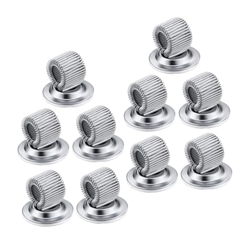 OKUMEYR 10 Stück Metallstifthalter-Clips Selbstklebend Mit Verstellbarer Federklammer Für Kühlschrank Whiteboard Und Pinnwand von OKUMEYR