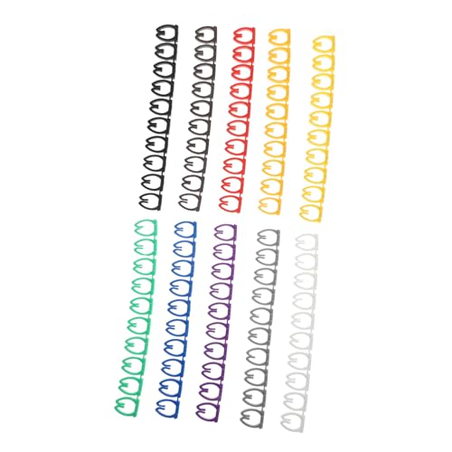 OKUMEYR 100Stücke Farbenfrohe Kabeletiketten mit Clips zur Kabelbeschriftung Beschreibbare Nummernmarkierer für Kabel zur Einfachen Identifizierung Organisation von OKUMEYR