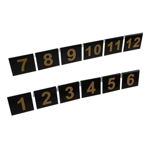 OKUMEYR 12 Stück Förmige Nummernmarker für Detektivspiele Tatortmarkierer für Halloween Party Dekorationen und Spielorganisation für und Werwolfspiele von OKUMEYR