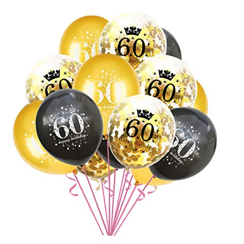 OKUMEYR 15St Alles zum Geburtstag Luftballons Partyzubehör schwarzes Dekor Haarschmuck für die Braut Latexballons Zahlenballons Partyballons Konfetti-Luftballons Anzahl Kombination von OKUMEYR