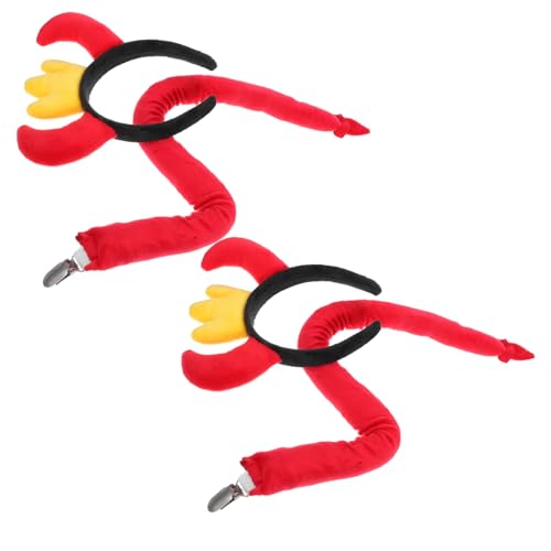 OKUMEYR 2 Sätze Rotes Teufelshorn Haarreif Cartoon Kreative Kopfbedeckung Leichtes Accessoire Für Halloween Karneval Kostüm Party Für Damen Jugendliche von OKUMEYR