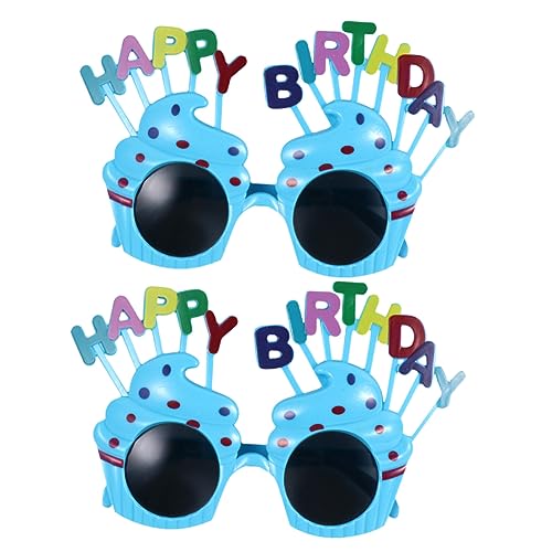 OKUMEYR 2 Stück Partybrillen Lustige Cosplay-brillen Geburtstagsdeko Party-requisiten Bunte Brillen Für Feste von OKUMEYR