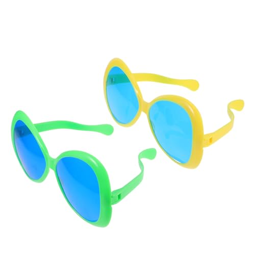 OKUMEYR 2 Stück Hawaii Partybrillen Lustige Sonnenbrillen für Strand und Poolpartys Bunte Jumbo Brillen als Foto Requisiten und Selfie Accessoires für Sommerfeste und Events OKUMEYR 2 Stück Hawaii Partybrillen Lustige Sonnenbrillen für Strand und Poolpartys Bunte Jumbo Brillen als Foto Requisiten und Selfie Accessoires für Sommerfeste und Events von OKUMEYR