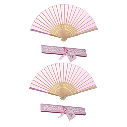OKUMEYR 2 Stück Klassischer Faltbarer Chinesischer Handfächer aus mit Zartem Rosa Aufbewahrungsbox Teiliges für Damen für Hochzeiten Partys und Dekoration OKUMEYR 2 Stück Klassischer Faltbarer Chinesischer Handfächer aus mit Zartem Rosa Aufbewahrungsbox Teiliges für Damen für Hochzeiten Partys und Dekoration von OKUMEYR