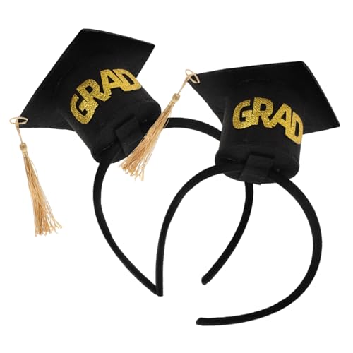 OKUMEYR 2 Stück Teiliges Abschluss Headband mit Quaste Modisches College Graduation Haarband Vielseitiges Party Accessoire für Abschlussfeiern Symbolische Doktorhut Kopfbedeckung für Uni von OKUMEYR