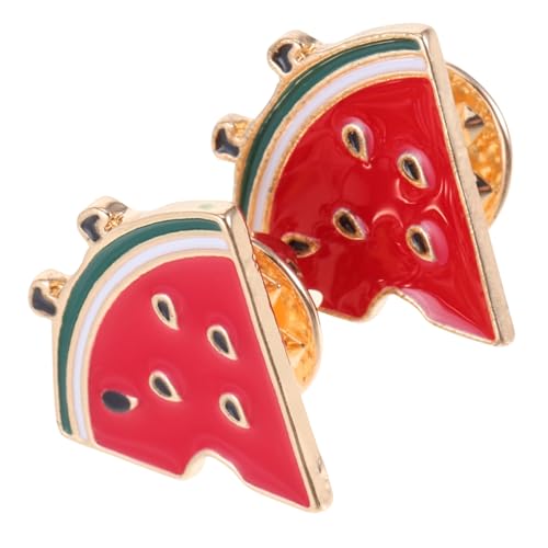 OKUMEYR 2 Stück Wassermelonen-anstecknadel, Wassermelonen-broschen, Palästina-schmuck, Hawaiianische Obst-anstecknadel, Strickjacke, Kragen-clip, Schals, Schal-anstecknadel von OKUMEYR