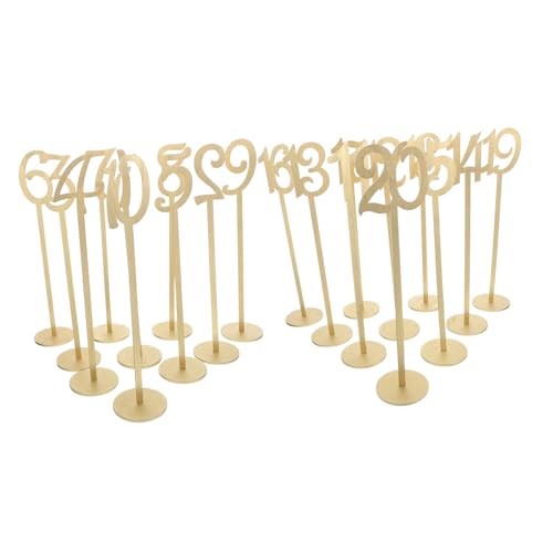 OKUMEYR 20 Stück Teiliges Holz Tischnummern mit Stabilem Halter Zahlen Rustikale Goldene Tischdekoration für Hochzeit Empfang Party Bankett Freistehende Sitzplatzschilder OKUMEYR 20 Stück Teiliges Holz Tischnummern mit Stabilem Halter Zahlen Rustikale Goldene Tischdekoration für Hochzeit Empfang Party Bankett Freistehende Sitzplatzschilder von OKUMEYR