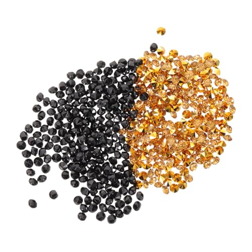 OKUMEYR 2Er-Pack Kleine Diamanten Gold und Schwarz Spitzboden Fake Streudeko für Hochzeit Vase und Makeup Box Glänzende Acrylsteine für Festliche Tischdekoration OKUMEYR 2Er-Pack Kleine Diamanten Gold und Schwarz Spitzboden Fake Streudeko für Hochzeit Vase und Makeup Box Glänzende Acrylsteine für Festliche Tischdekoration von OKUMEYR