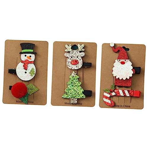 OKUMEYR 3 Satz Teiliges Weihnachts Haarschmuck für Handgefertigte Haarklammern mit Festlichen Motiven Langlebig Sicher und Bequem für Festliche Anlässe und Geschenkideen von OKUMEYR