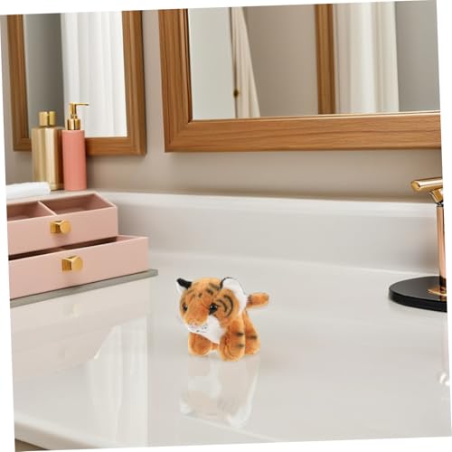OKUMEYR 3 Stück Plüsch Tiger Schlüsselanhänger aus Weichem Plüschstoff Niedliche Dschungel Tieranhänger für Taschen und Rucksäcke als Shower Gastgeschenk und Partyfüllung von OKUMEYR
