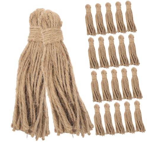 OKUMEYR 30 Stück Jute Quasten für DIY Holzperlen Girlanden Bastelprojekte Rustikales Jute Seil für Weihnachtsdekoration Nachhaltige Verzierung für Festliche Kränze und Heimdeko OKUMEYR 30 Stück Jute Quasten für DIY Holzperlen Girlanden Bastelprojekte Rustikales Jute Seil für Weihnachtsdekoration Nachhaltige Verzierung für Festliche Kränze und Heimdeko von OKUMEYR
