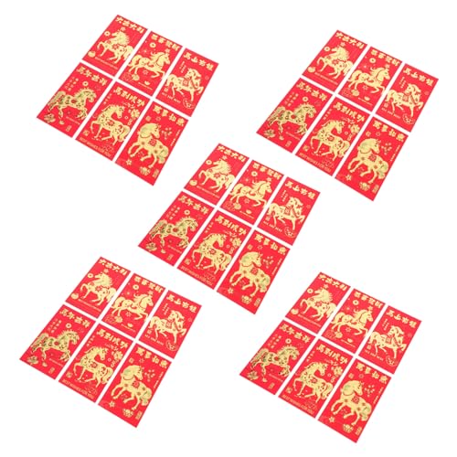 OKUMEYR 30 Stück Teiliges Rote Umschläge Jahr Des Pferdes Kreative Präge Designs Traditionelle Chinesische Neujahrsumschläge Für Frühlingsfest Vielseitig Einsetzbar Mit Symbolischen OKUMEYR 30 Stück Teiliges Rote Umschläge Jahr Des Pferdes Kreative Präge Designs Traditionelle Chinesische Neujahrsumschläge Für Frühlingsfest Vielseitig Einsetzbar Mit Symbolischen von OKUMEYR