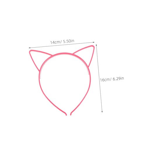OKUMEYR 4 Stück Farbiges Katzen ohr Stirnband Katzenstirnband für Mädchen Kinderkatze Ohren Stirnband Katzenstirnbänder für Frauen Kleinkindkatze Halloween Plastik von OKUMEYR
