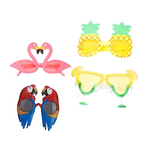 OKUMEYR 4 Stück Teiliges Partybrillen Tropische Fotorequisiten Flamingo Papagei Ananas Sonnenbrillen Gelb Grün Blau Quadratisch für Sommer Strand Feier OKUMEYR 4 Stück Teiliges Partybrillen Tropische Fotorequisiten Flamingo Papagei Ananas Sonnenbrillen Gelb Grün Blau Quadratisch für Sommer Strand Feier von OKUMEYR