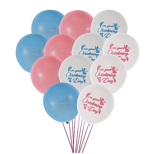 OKUMEYR 40St Ballon Kranz Dekor rosa Dekorationen Partyzubehör für den Tauftag Dekorationen für die Babyparty Baby-Taufdekorationen baby taufe dekor Drucken schmücken Kind von OKUMEYR