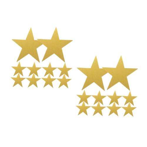OKUMEYR 48 Stk Handgeschnittenes Papier Sterne Ausschnitte Sternausschnitte Papiersterne Dekoration Zubehör Für Hochzeitsfeiern Pappausschnitte Papierausschnitte Tischkonfetti Golden von OKUMEYR