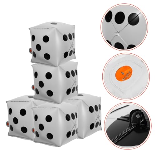 OKUMEYR 5 Stück Ballon aus Aluminiumfolie Themenparty Würfel thematisiert sterben geformt Ö Spieleabendparty Spielballondekorationen quadratische Folienballons Weiß OKUMEYR 5 Stück Ballon aus Aluminiumfolie Themenparty Würfel thematisiert sterben geformt Ö Spieleabendparty Spielballondekorationen quadratische Folienballons Weiß von OKUMEYR