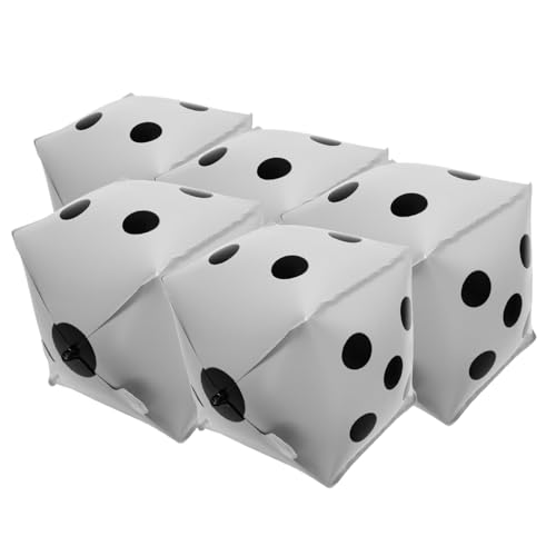 OKUMEYR 5 Stück Teiliges Würfel Folienballon Mattweiß Schnelle Befüllung Wiederverwendbar Partydekoration für Poker und Weihnachtsfeiern Lebendige Event Atmosphäre OKUMEYR 5 Stück Teiliges Würfel Folienballon Mattweiß Schnelle Befüllung Wiederverwendbar Partydekoration für Poker und Weihnachtsfeiern Lebendige Event Atmosphäre von OKUMEYR
