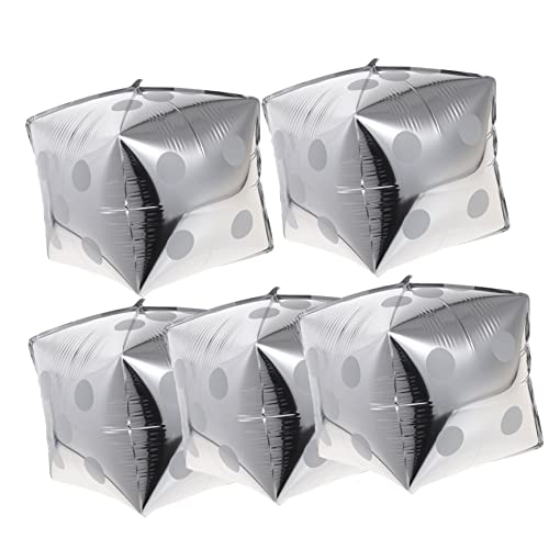 OKUMEYR 5er Satz Quadratische Folienballons Würfelballons Aus Aluminiumfolie Party Deko Spielthema Party Zubehör von OKUMEYR