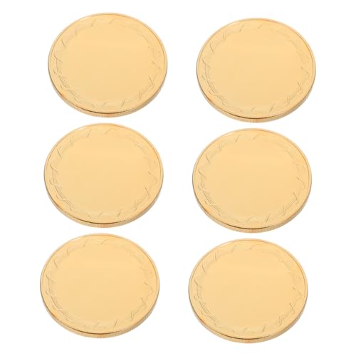 OKUMEYR 6 Stück Teiliges Blanker Metallmünzen mit Goldplattiertem Spiegelglanz und Filigranem Rand Durchmesser Stärke Uv Druck und Lasergravur Geeignet für Diy Basteleien Geburtstags und OKUMEYR 6 Stück Teiliges Blanker Metallmünzen mit Goldplattiertem Spiegelglanz und Filigranem Rand Durchmesser Stärke Uv Druck und Lasergravur Geeignet für Diy Basteleien Geburtstags und von OKUMEYR