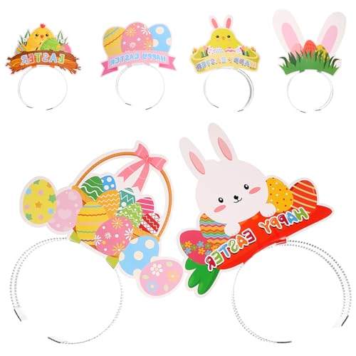 OKUMEYR Haarreifen-set Für Osterpartys 6-teilig Cartoon-stirnband Haar-accessoire -stirnband Für Mädchen Und Jungen OKUMEYR Haarreifen-set Für Osterpartys 6-teilig Cartoon-stirnband Haar-accessoire -stirnband Für Mädchen Und Jungen von OKUMEYR
