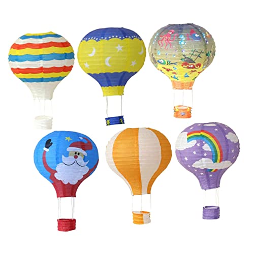 OKUMEYR 6st Heißluftballon Partyzubehör Heiße Girlande Hängende Verzierungen Partydekoration Weihnachten Hängen Parteiblatt Heiße Dekorationen Heißes Zweig von OKUMEYR
