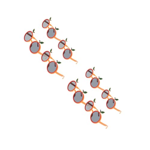 OKUMEYR 8 STK Gläser in Oranger Form Lustige Partybrille Lustige Hawaiianische Brille Tropische Brillendekorationen Tropische Dekorationen Dekorative Partygläser Strandsonnenbrille Abs von OKUMEYR
