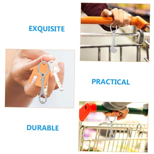 OKUMEYR 8 Stück Teiliges Edelstahl Einkaufswagen chip Schlüsselanhänger Kompakt Robust und Praktisch als Trolley Token für Einkaufswagen und Schlüsselbund Elegantes Metall design von OKUMEYR