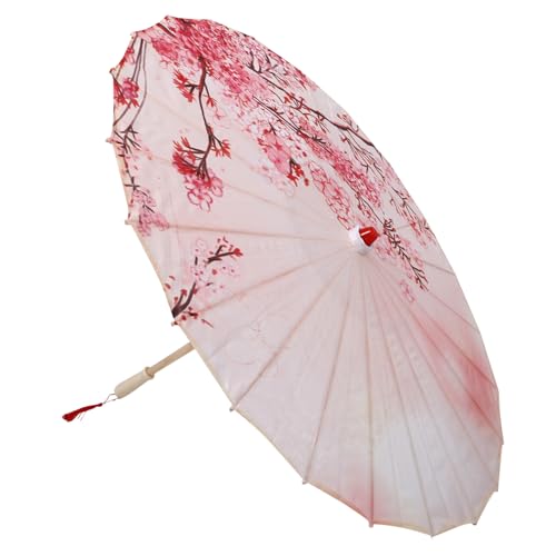 OKUMEYR Japanischer Tanzschirm Als Deko-Regenschirm Für Hochzeit Party Cosplay Theater Vintage-Regenschirm Mit Kirschblütenmuster OKUMEYR Japanischer Tanzschirm Als Deko-Regenschirm Für Hochzeit Party Cosplay Theater Vintage-Regenschirm Mit Kirschblütenmuster von OKUMEYR