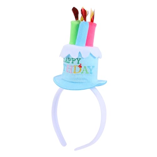 OKUMEYR Geburtstagstorte Stirnband mädchen stirnbänder Mini-Hut Geburtstagskopfbedeckung Neuheit Geburtstag Haarband für Mädchen Kuchen Kerze Haarband Stoff Blue OKUMEYR Geburtstagstorte Stirnband mädchen stirnbänder Mini-Hut Geburtstagskopfbedeckung Neuheit Geburtstag Haarband für Mädchen Kuchen Kerze Haarband Stoff Blue von OKUMEYR