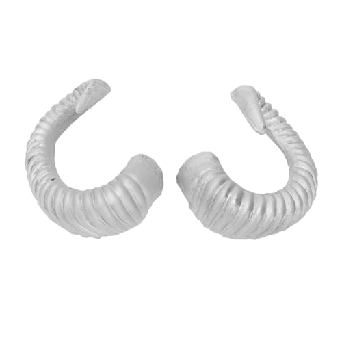 OKUMEYR Halloween Cosplay Stirnband mit Silbernen Schäferhorn Design Dekoratives Party Haaraccessoire Mittlere Langlebig und Auffällig für Kostüm und Karnevalfeiern von OKUMEYR