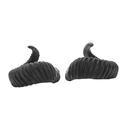 OKUMEYR Halloween Haarreif mit Schwarzen Realistischen Schafhörnern Party Kopfschmuck für Karneval Kostümfest Cosplay Mittelgroße DIY Haar Accessoires von OKUMEYR