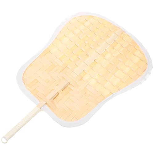 OKUMEYR Handgefertigter Holz windfächer Sommer handfächer für Erwachsene Tragbarer Natürlicher Gewebter Handventilator für Draußen und Dekoration Praktischer Fächer für Heiße Tage von OKUMEYR