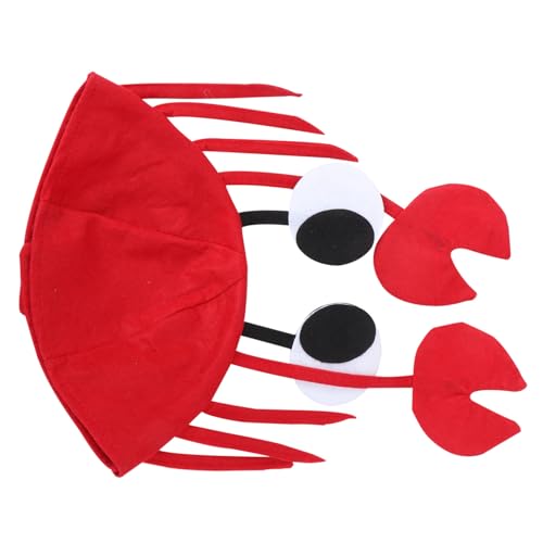 OKUMEYR Lustiger Krabbenhut Unisex-neuheitshut Für Erwachsene Jungen Und Mädchen Halloween-party-kappe Verstellbarer Verschluss Hinten OKUMEYR Lustiger Krabbenhut Unisex-neuheitshut Für Erwachsene Jungen Und Mädchen Halloween-party-kappe Verstellbarer Verschluss Hinten von OKUMEYR