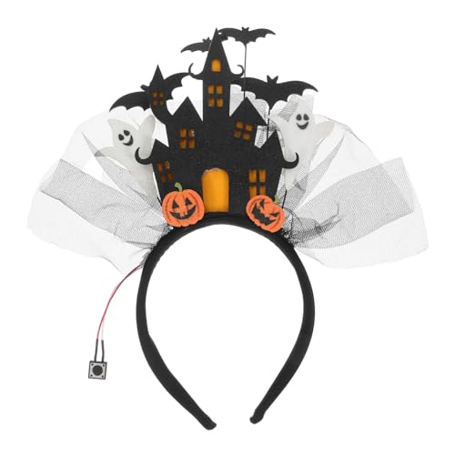 OKUMEYR LED Halloween Haarreif Schloss Stirnband Leichtes Komfortables Party Accessoire Für Damen Halloween Kostüm Cosplay Festliche Verkleidung von OKUMEYR