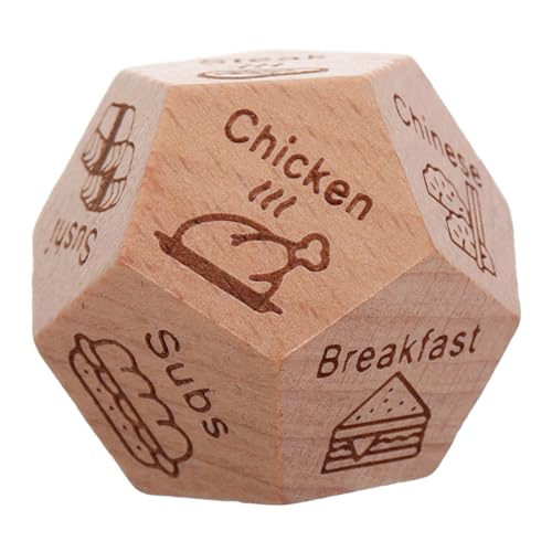 OKUMEYR Lebensmittel Entscheidungswürfel Einzigartige Würfel Abendessen Wahlwürfel Holzwürfel Spiel Geburtstag Holz Essenswürfel Für Abende Jubiläen OKUMEYR Lebensmittel Entscheidungswürfel Einzigartige Würfel Abendessen Wahlwürfel Holzwürfel Spiel Geburtstag Holz Essenswürfel Für Abende Jubiläen von OKUMEYR
