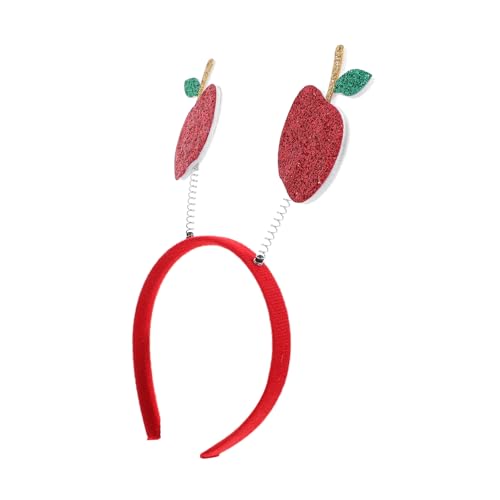 OKUMEYR Obst-stirnband Erdbeer-stirnband Luau-party-headbopper Tropischer Luau-kopfschmuck Erdbeer-haarschmuck Erdbeerkopf-bopper Fruchtkopfschmuck Rot Partybedarf Eisen Cosplay Fräulein von OKUMEYR