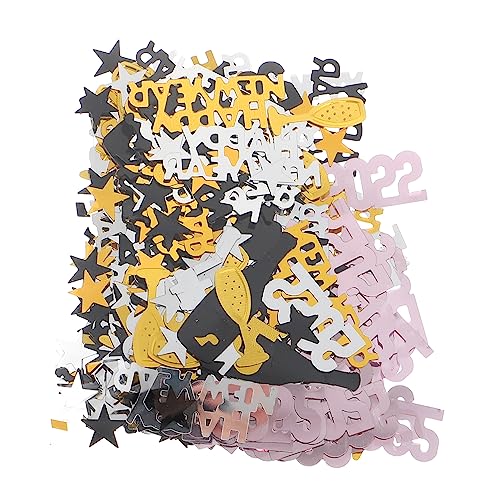 OKUMEYR Packungen Pack Glitzer Konfetti für Neujahr Fünfzack Sternform für Party Dekoration Glänzende und Farbenfrohe Streudeko für Feiern Hochzeiten und Besondere Anlässe von OKUMEYR